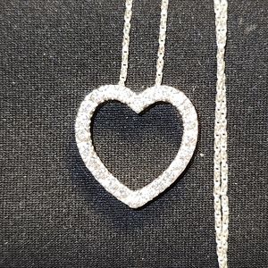 Sterling silver heart necklace
